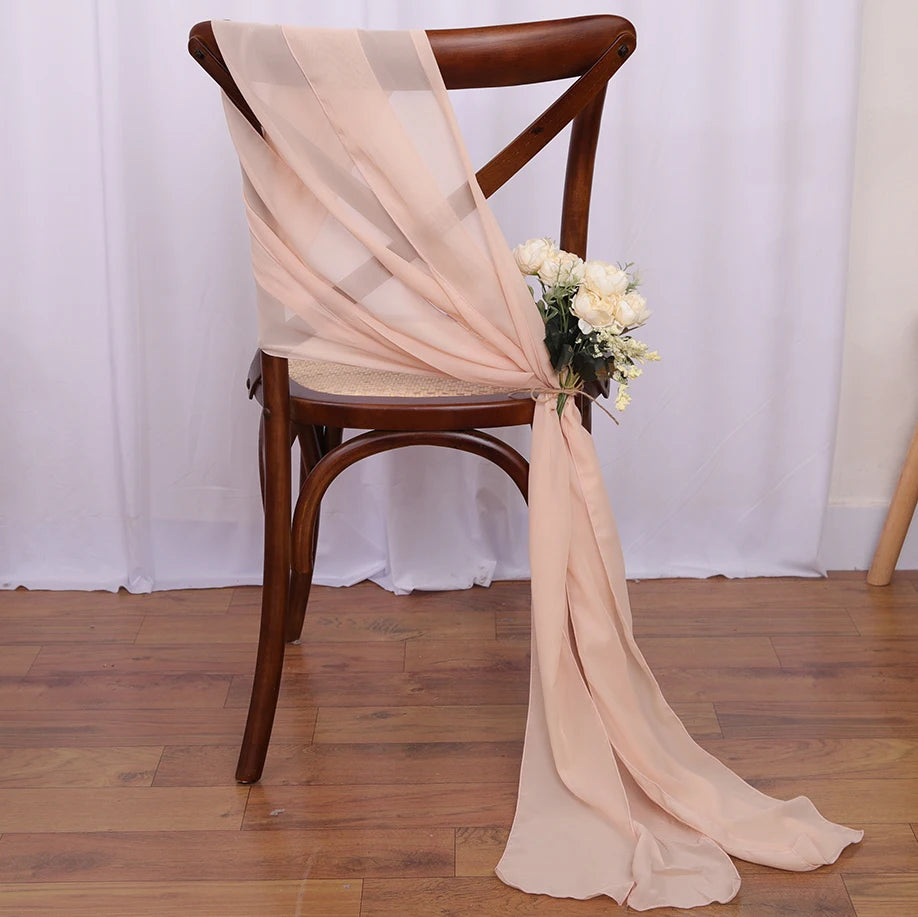 40PCS Chiffon Chair Sashes  