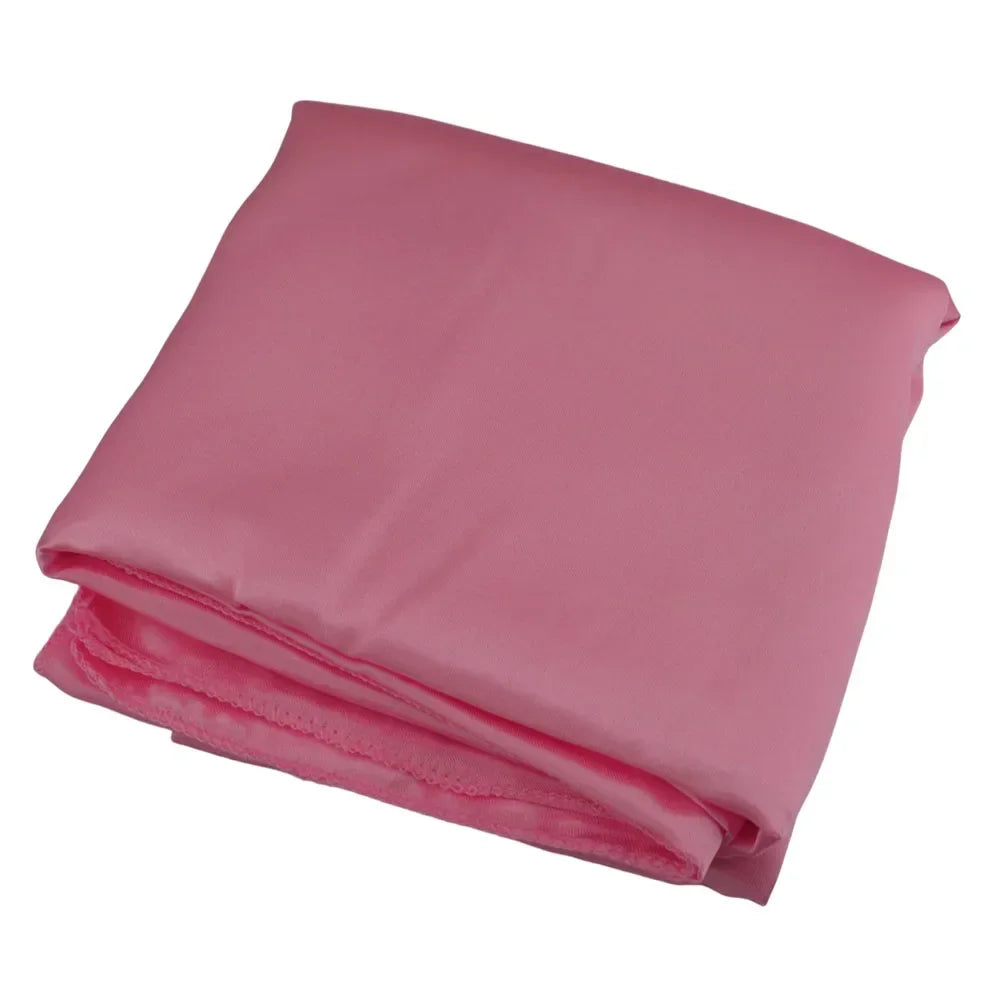 Light Pink Elegant Satin Rectangle Tablecloth  