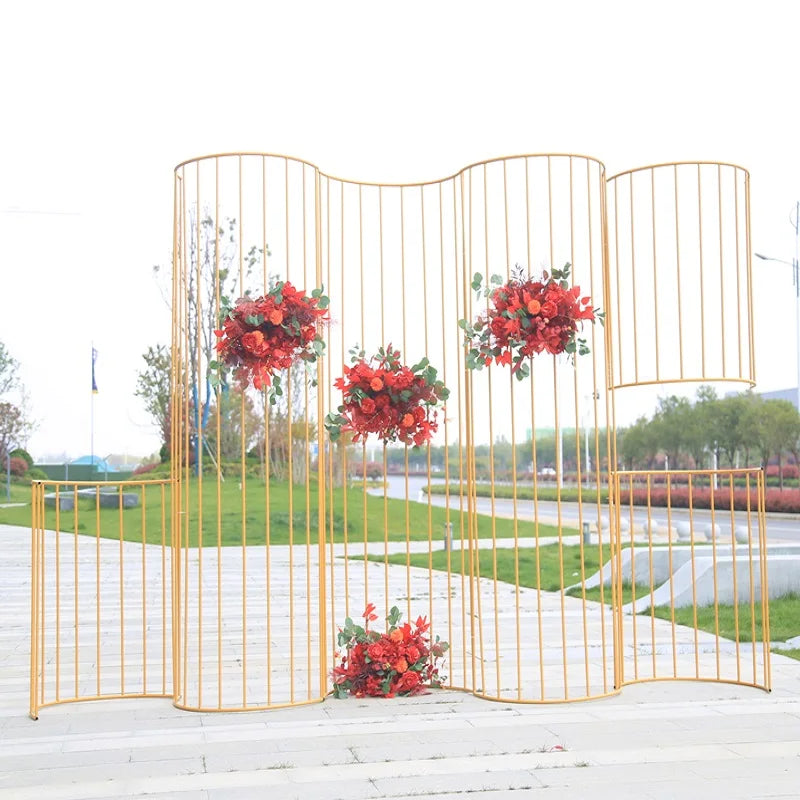 Arch Metal Flower Stand Frame Wedding Background  