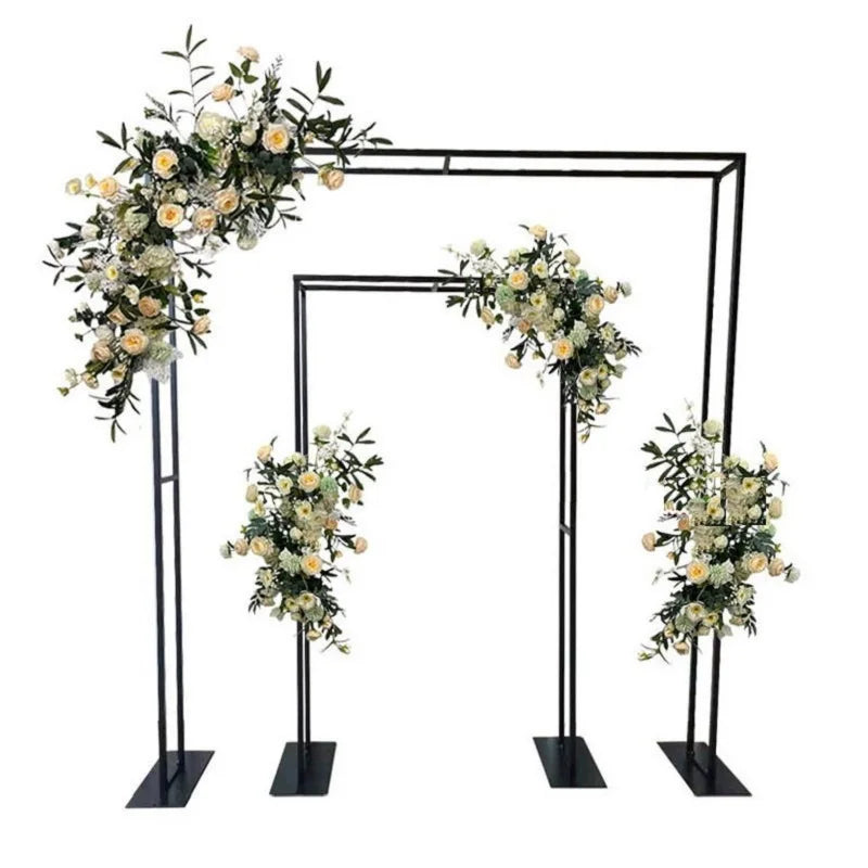 Wedding Arch Square Double Arch Flower Stand Metal Flower Arch  