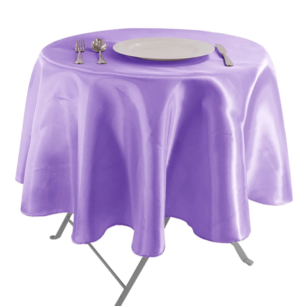 Elegant Round Satin Tablecloths  