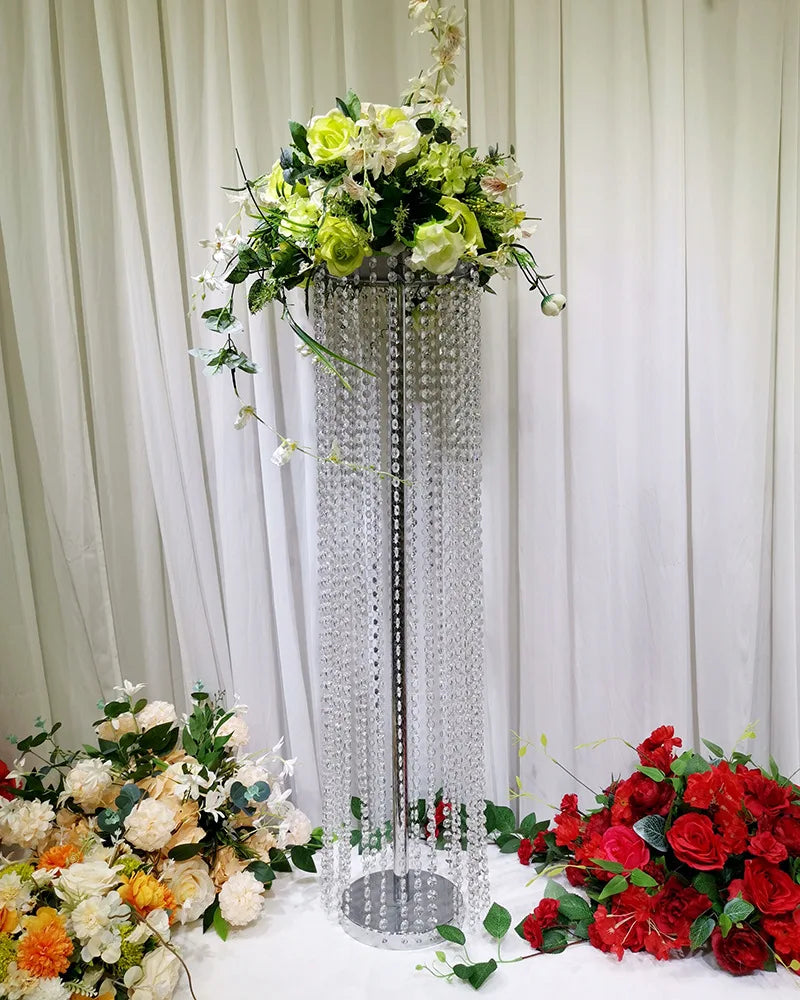 6pcs 110cm Crystal Wedding Road Lead Acrylic Centerpiece  