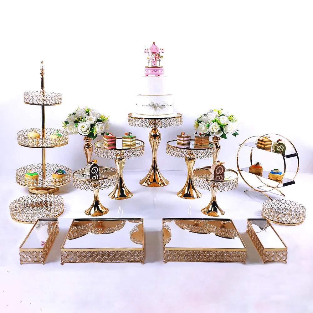 Metal Crystal Cake Stand Sets  