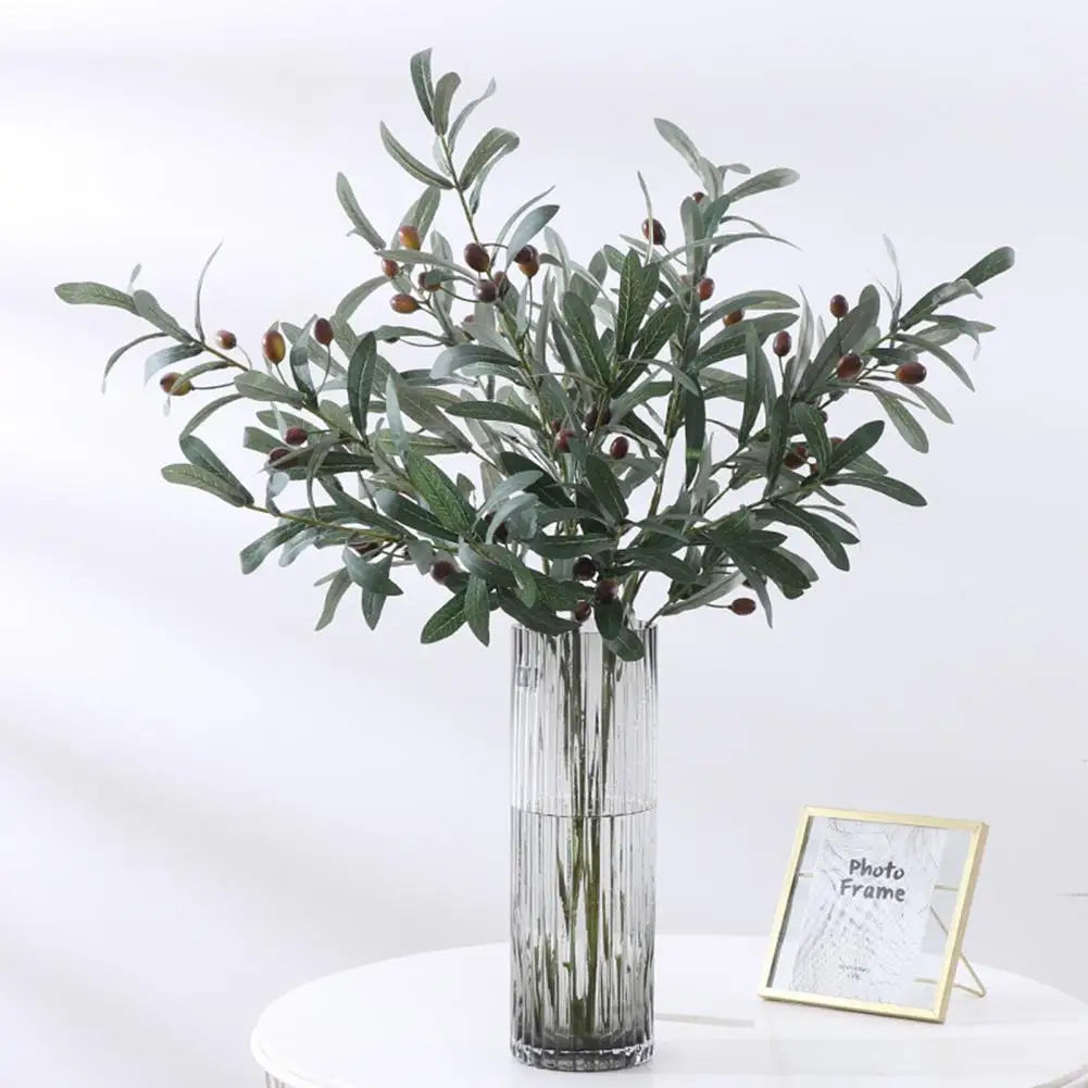 Artificial Green Leaf Olive Branch Simulation Olive  