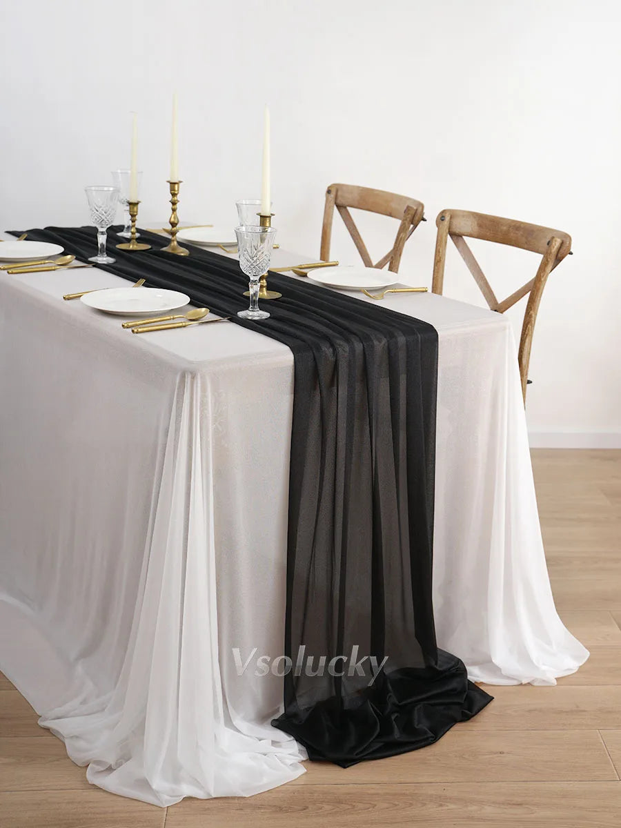 Table Runner Luxury Sheer for Rustic Boho Wedding  