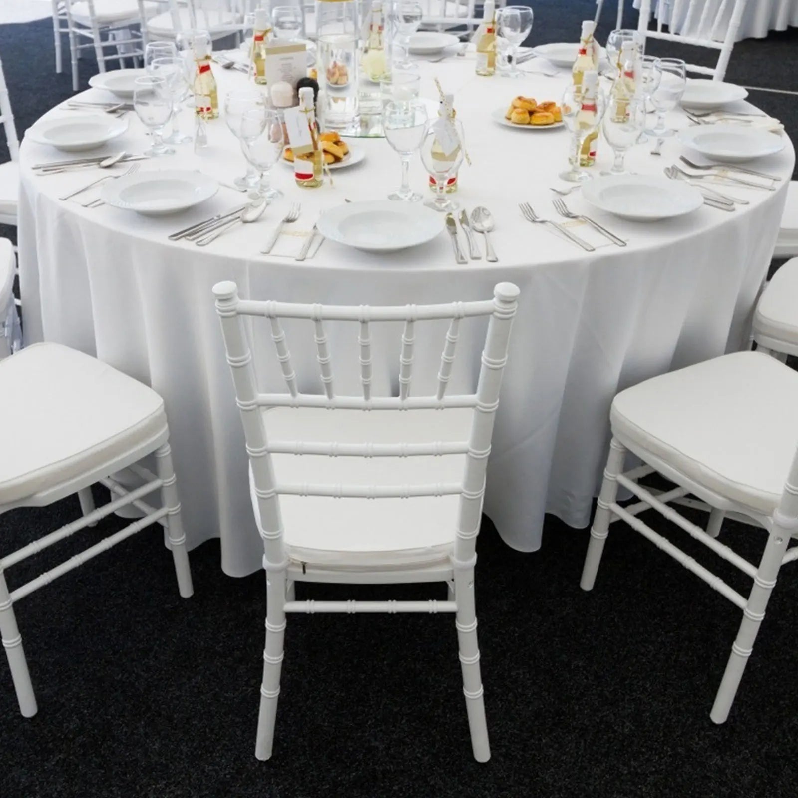 White Round/Rectangle Satin Tablecloth  