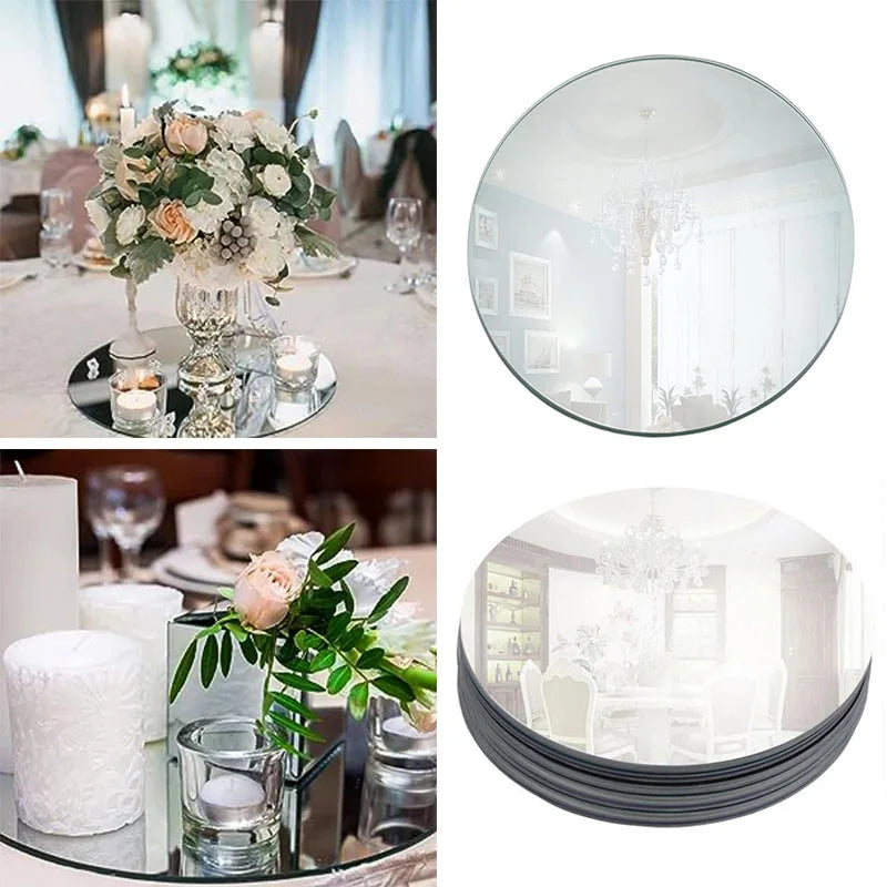 15cm Round Table Mirror Wedding Decoration  