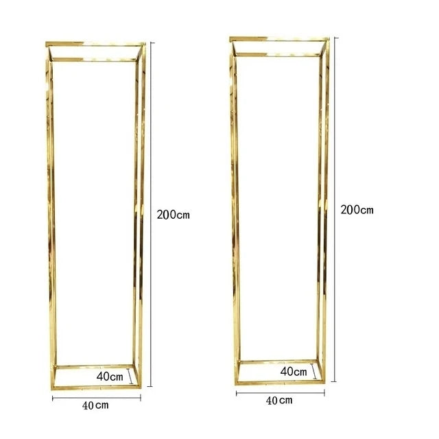 Metal Wedding Arch Frame Square Backdrop Stand  