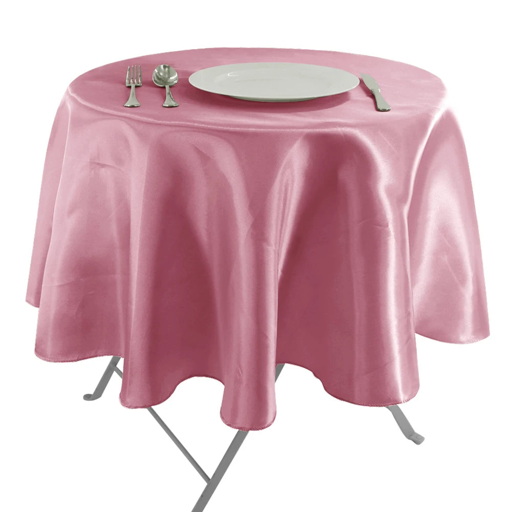 Elegant Round Satin Tablecloths  