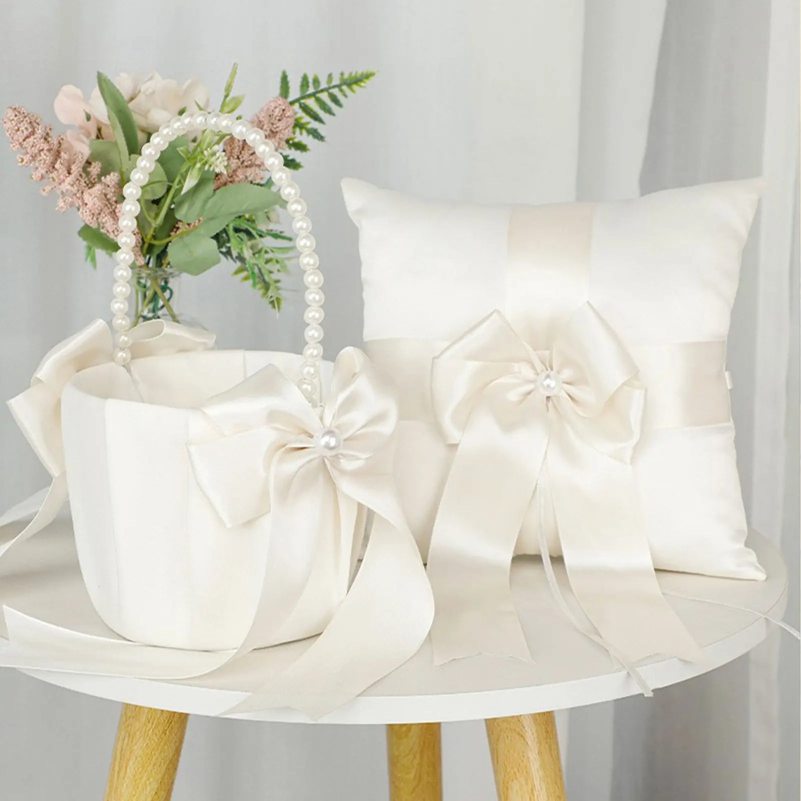 Flower Girls Basket and Ring Pillow  