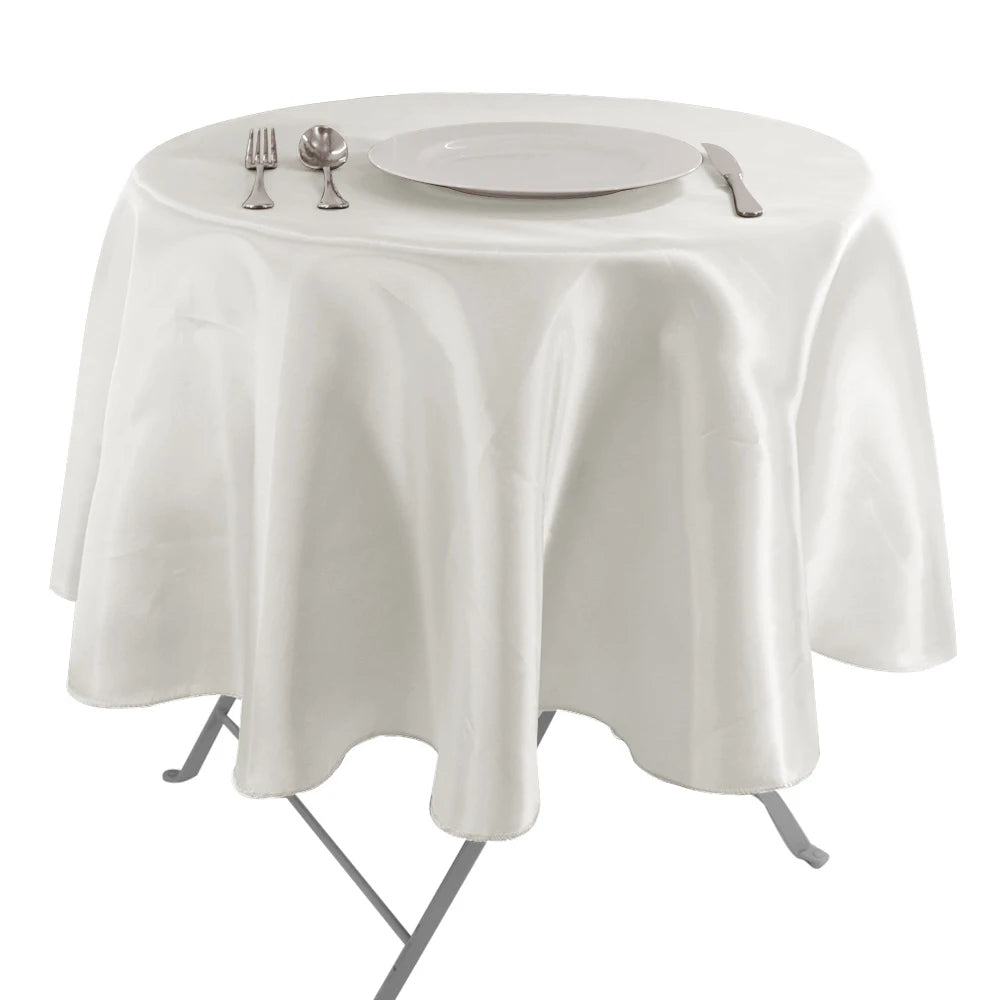 Elegant Round Satin Tablecloths  