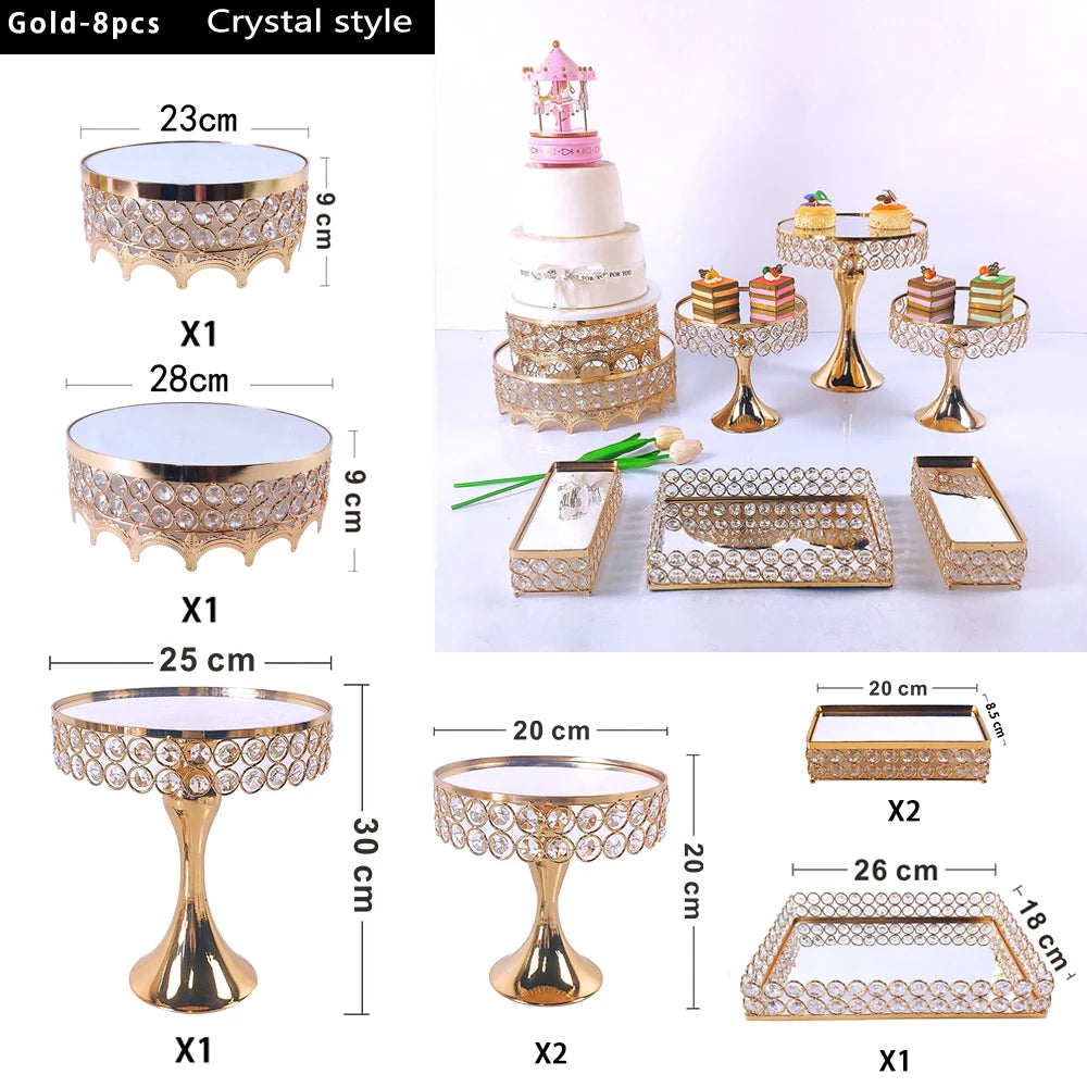 Metal Crystal Cake Stand Sets  