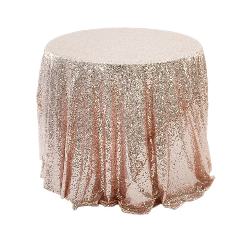 Rose gold Round Sequin Tablecloth  