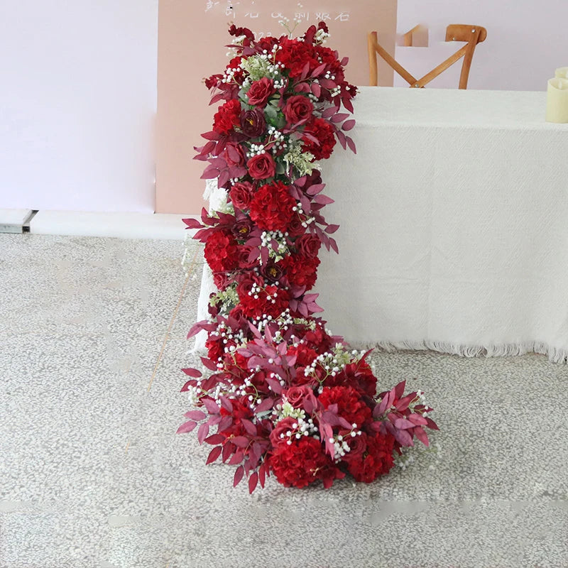 2m/1m/50cm Artificial Flower Row Table Centerpiece  