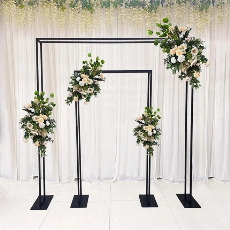 Wedding Arch Square Double Arch Flower Stand Metal Flower Arch  