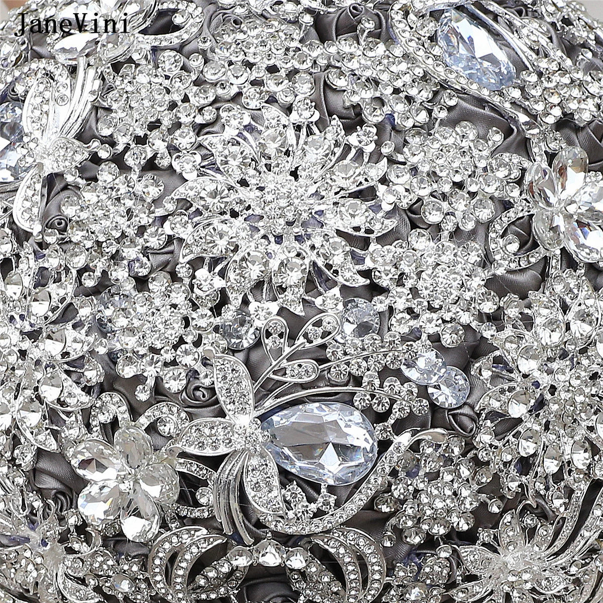 Luxury Diamond Crystal Ivory Bridal Wedding Brooch Bouquets