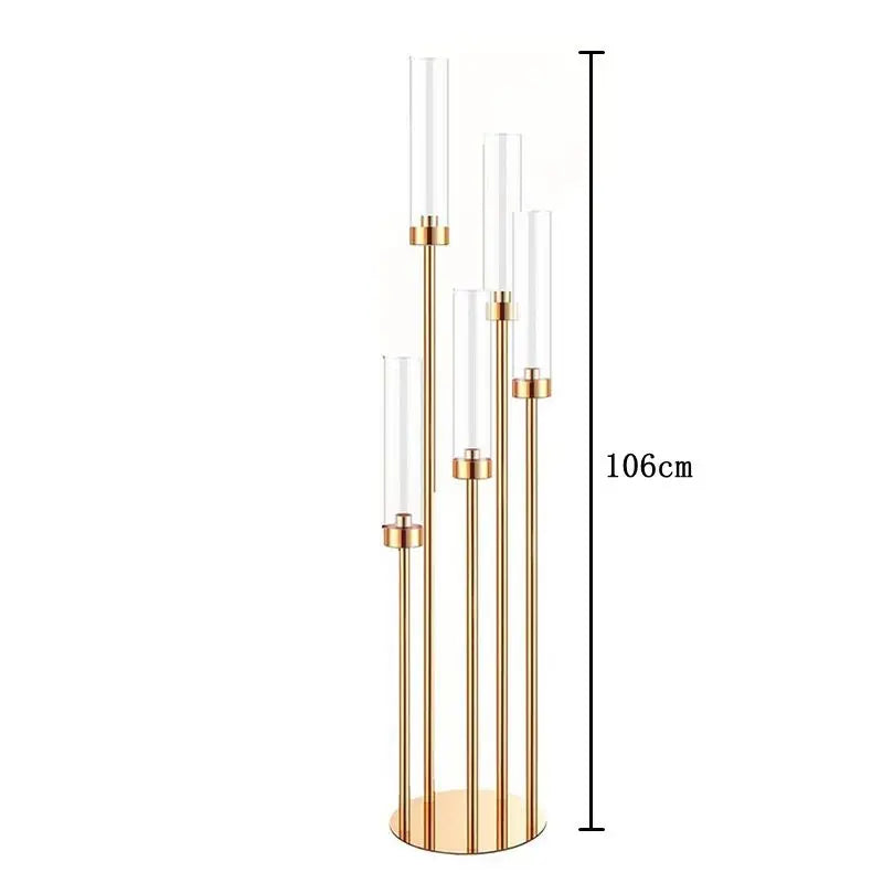 4pcs/lot Gold Floor Candelabra Centerpieces  