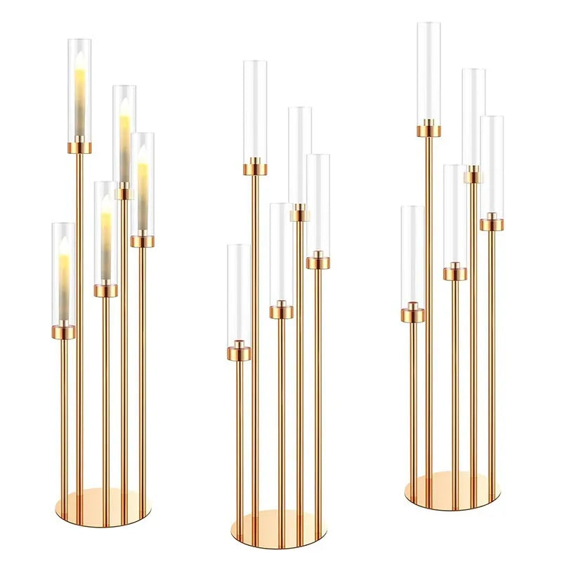 4pcs/lot Gold Floor Candelabra Centerpieces  