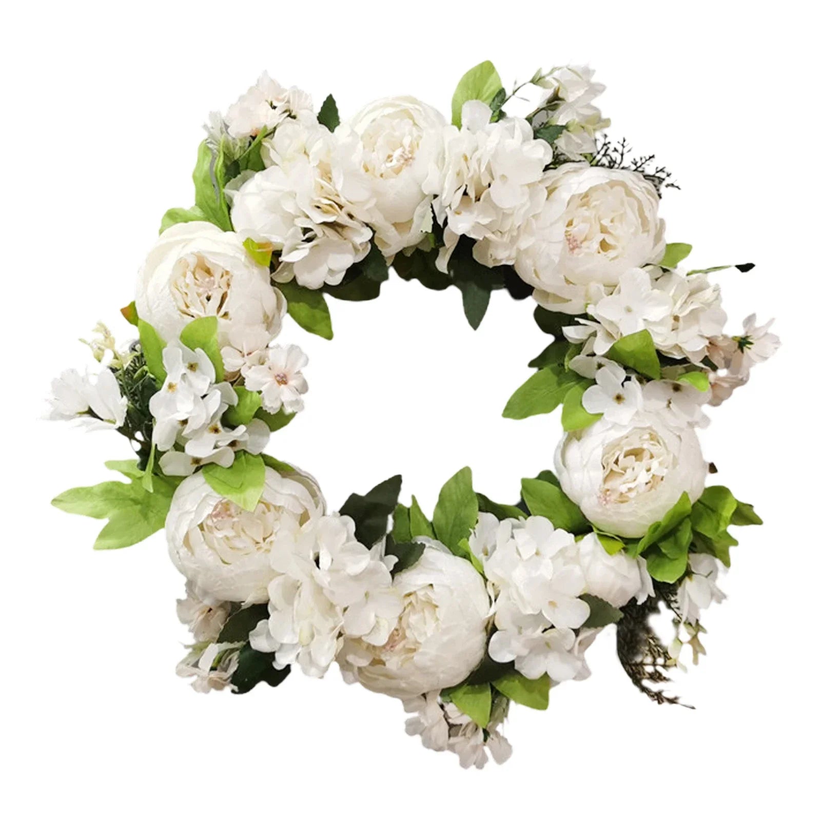 Artificial Lush Peony Wreath flowers  