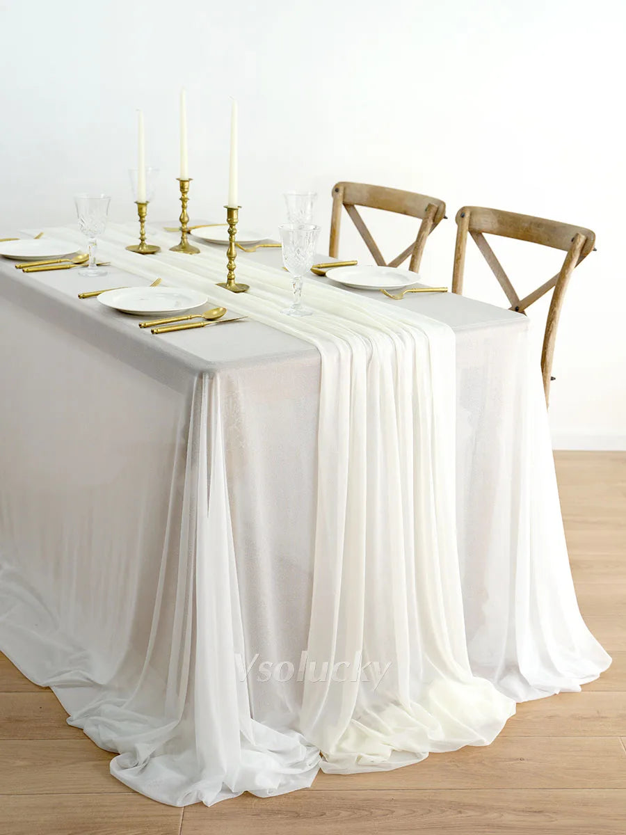 Table Runner Luxury Sheer for Rustic Boho Wedding  