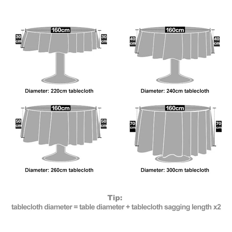 Satin Tablecloths Round  