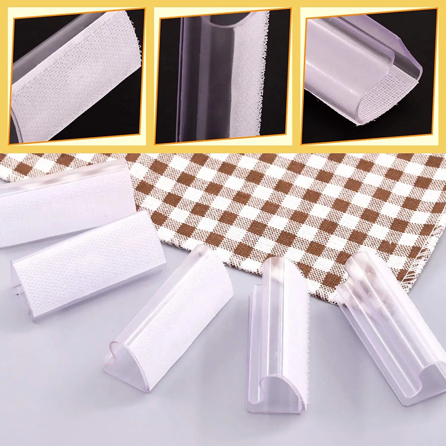 6Pcs Table Skirting Clips Table Cover Clear Tablecloth Clips  