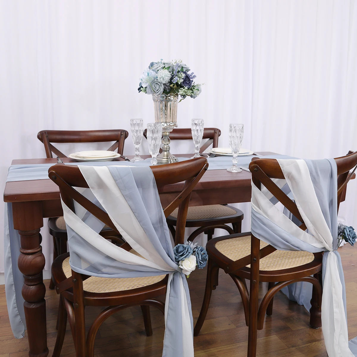 40PCS Chiffon Chair Sashes  