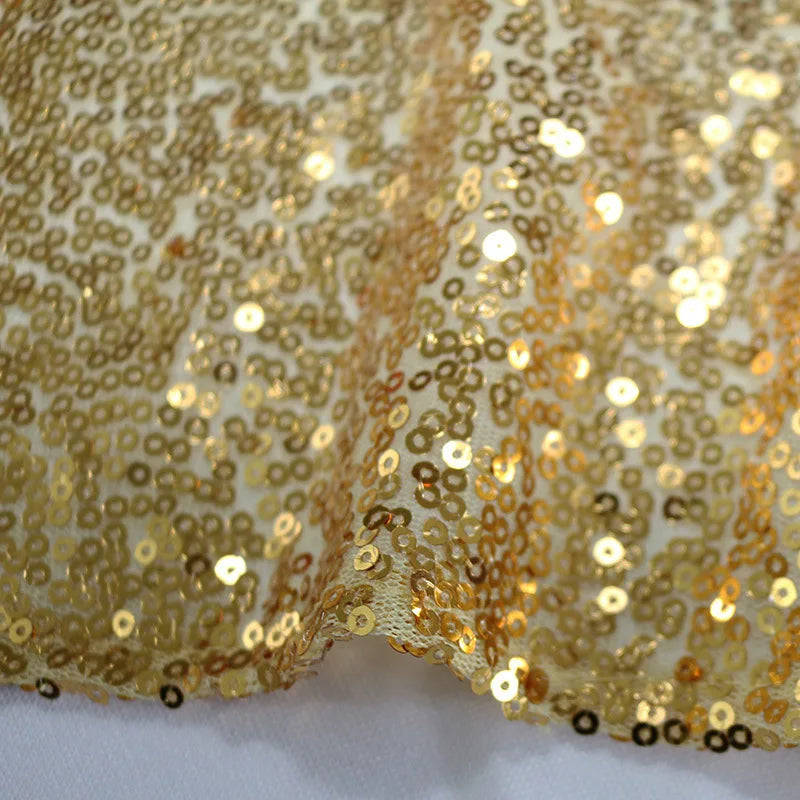 Gold Round Sequin Tablecloth  