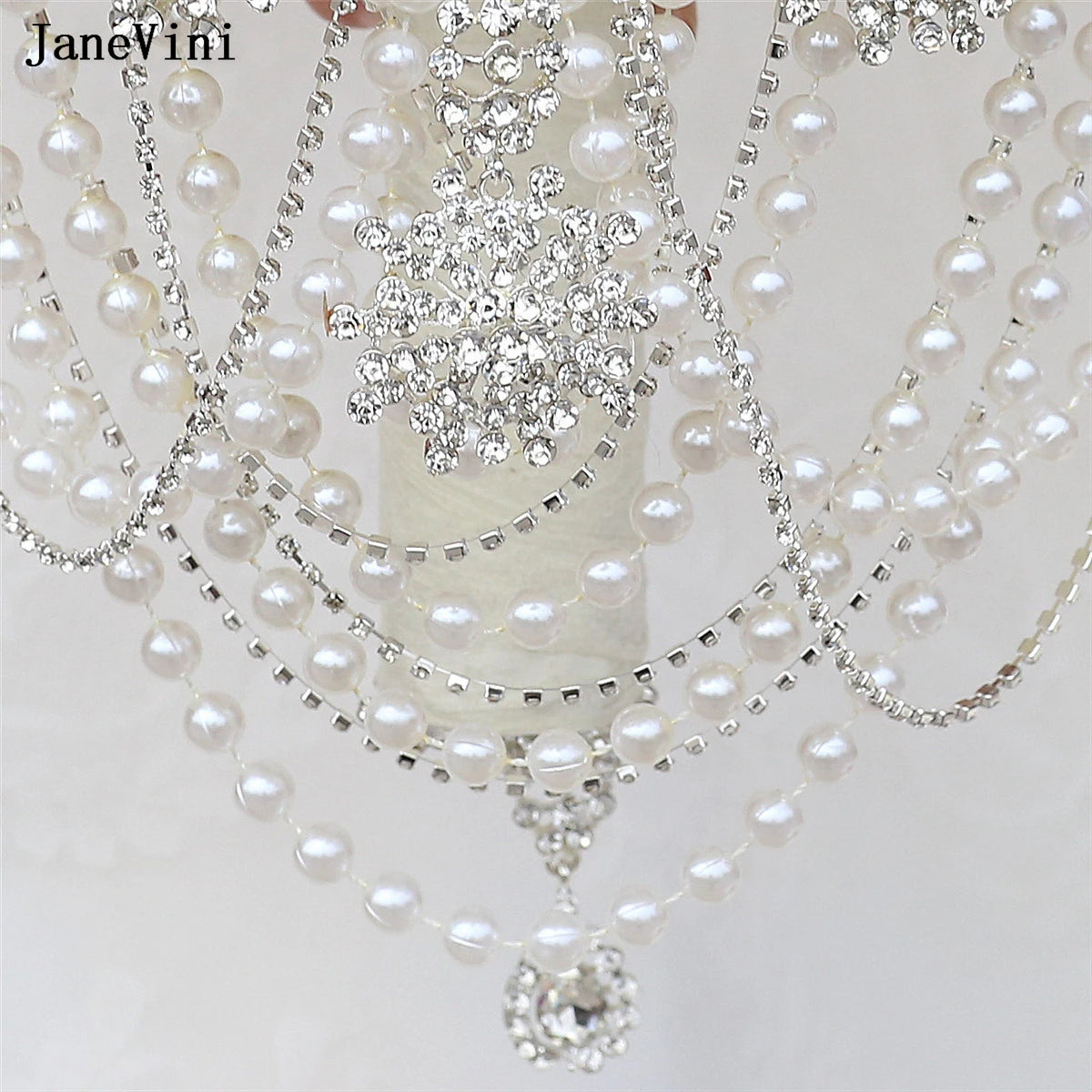 Luxury Diamond Crystal Ivory Bridal Wedding Brooch Bouquets