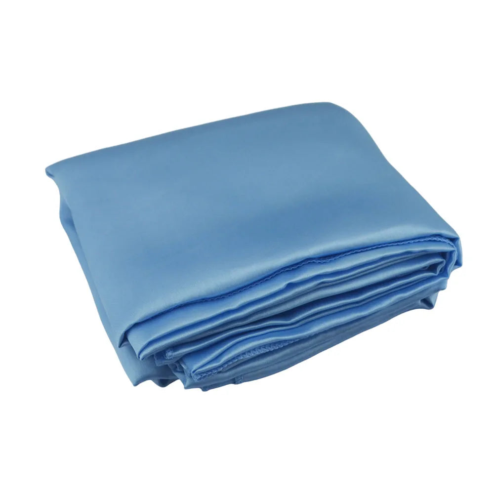 Baby Blue Elegant Satin Rectangle Tablecloth  