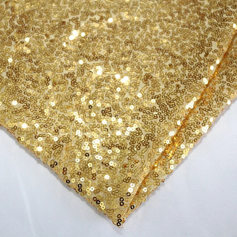 Gold Round Sequin Tablecloth  