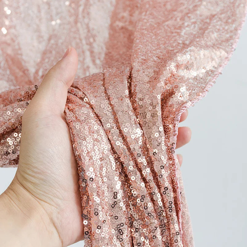 Rose gold Round Sequin Tablecloth  