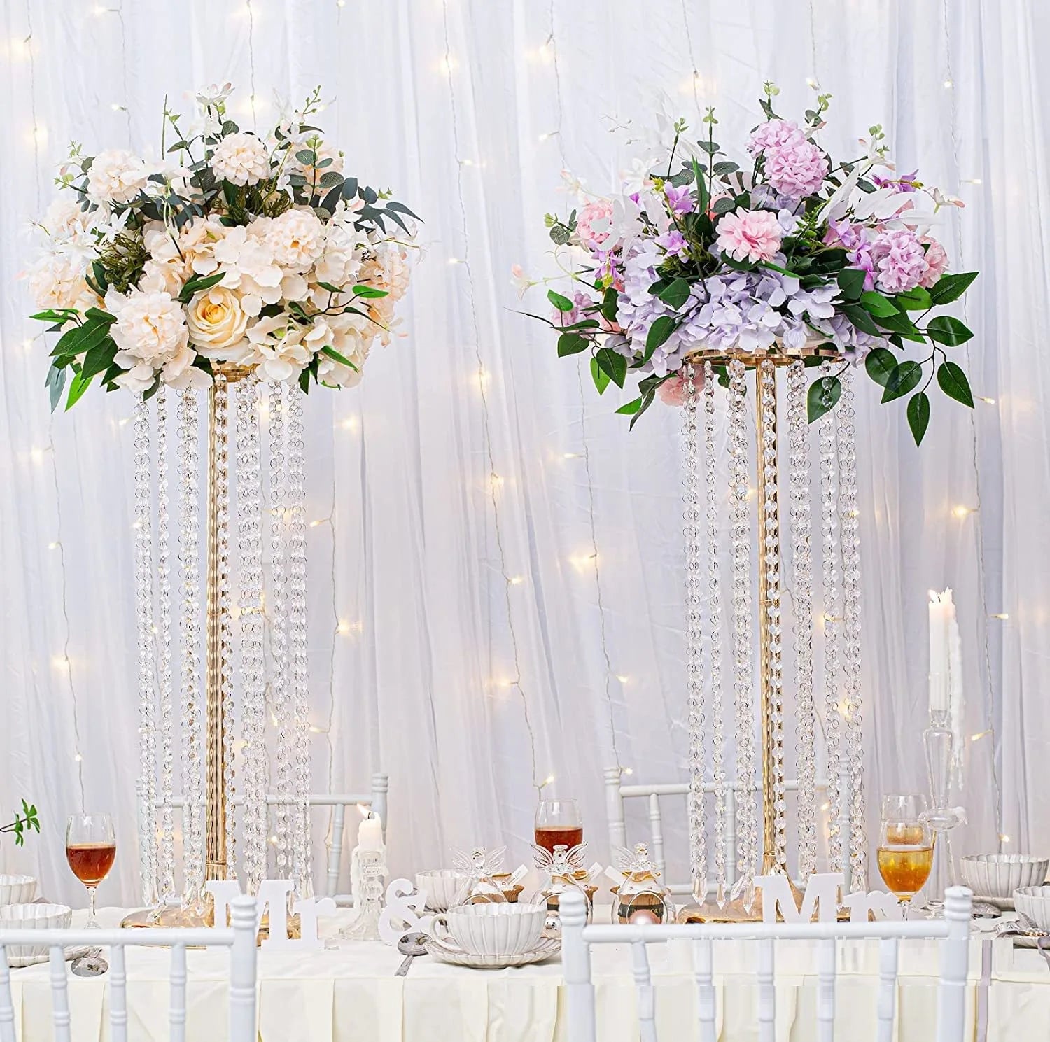 6pcs 110cm Crystal Wedding Road Lead Acrylic Centerpiece  