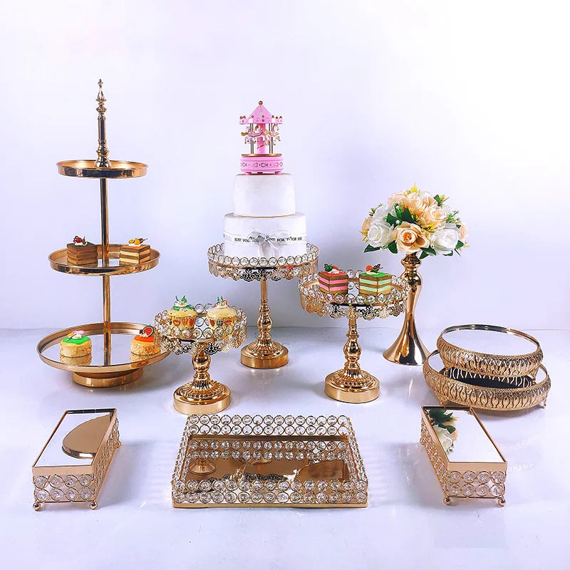 Metal Crystal Cake Stand Sets  