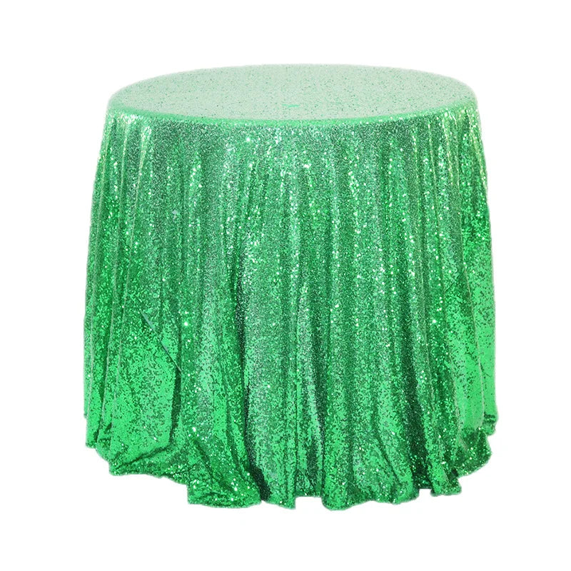 Green Round Sequin Tablecloth  