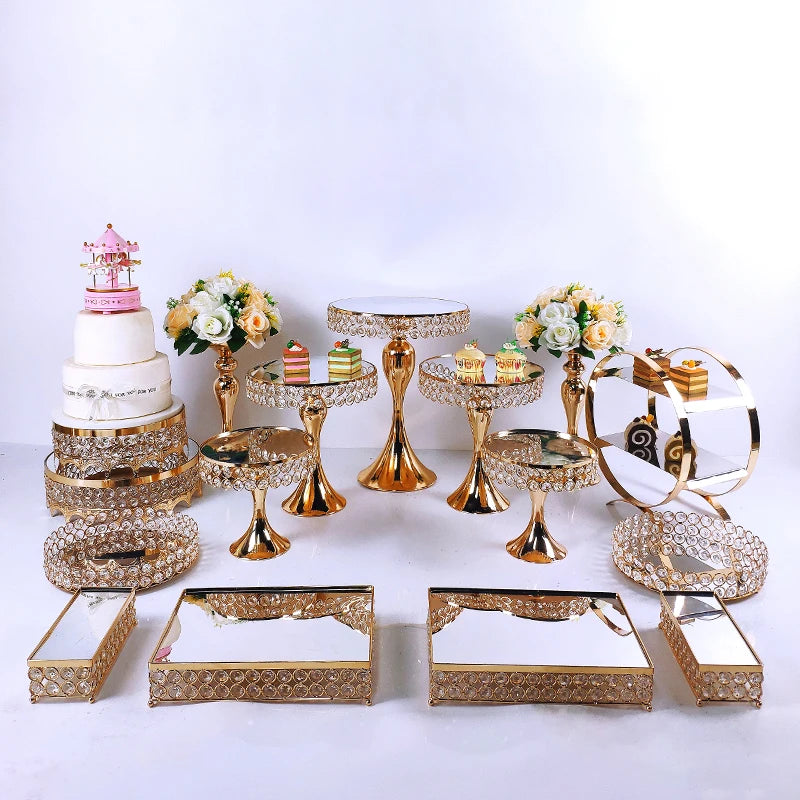 Metal Crystal Cake Stand Sets  