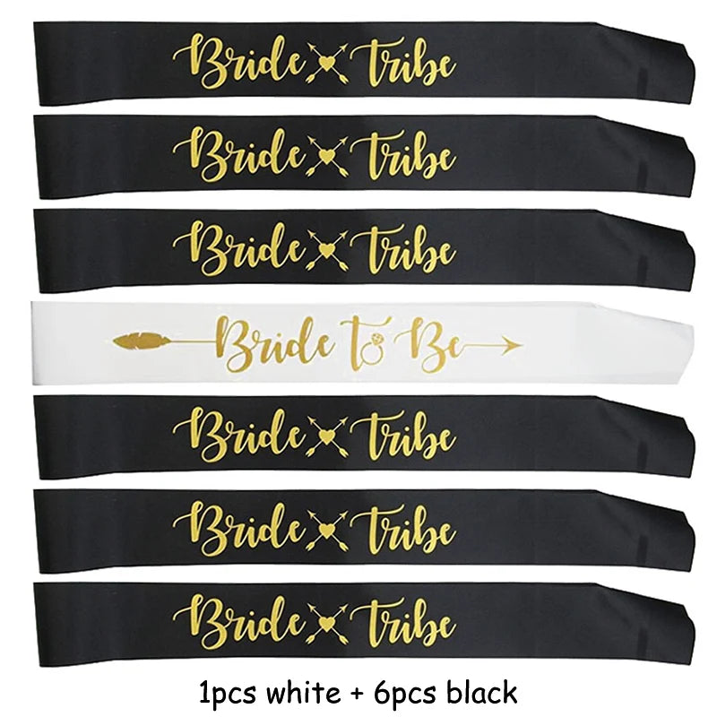 7/1Pcs Bride To Be Sash Wedding Decoration Bridal Shower Team Bride  