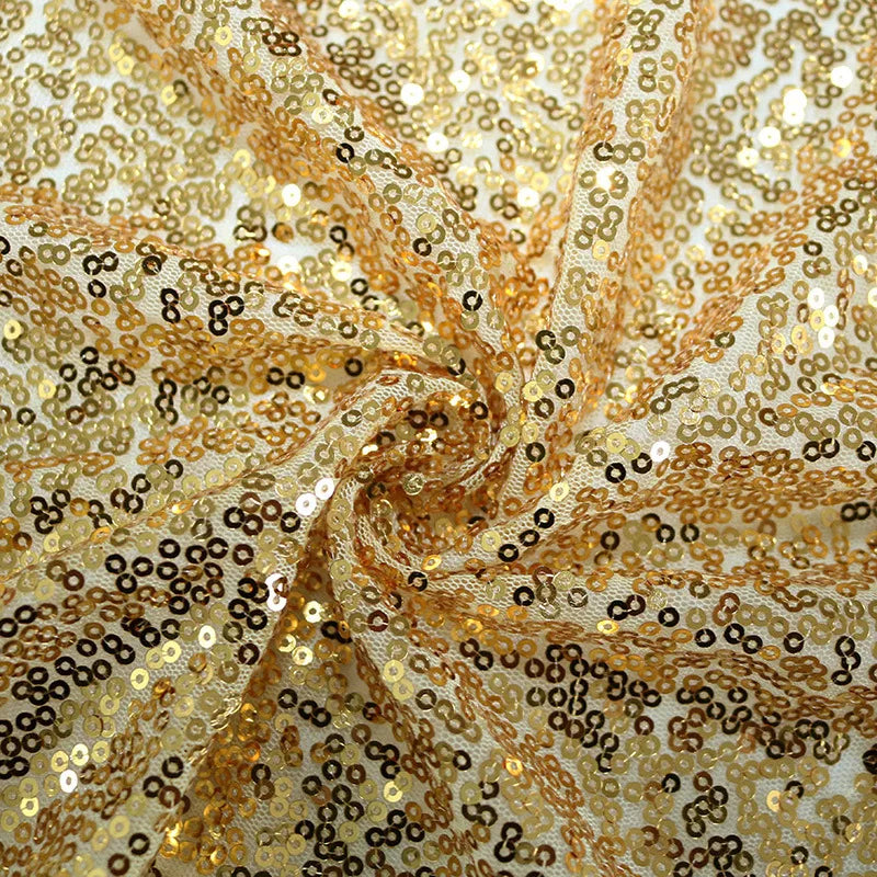 Gold Round Sequin Tablecloth  