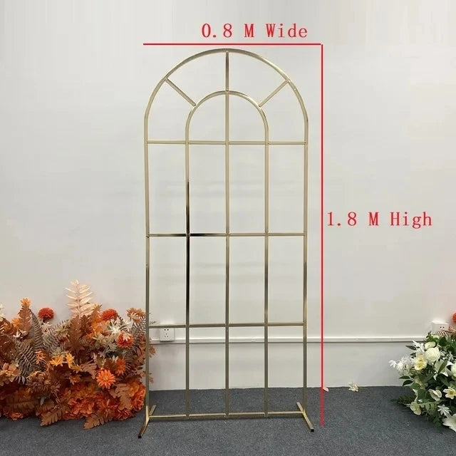 Outdoor Wedding Arch Gold Circle Stand Backdrop  