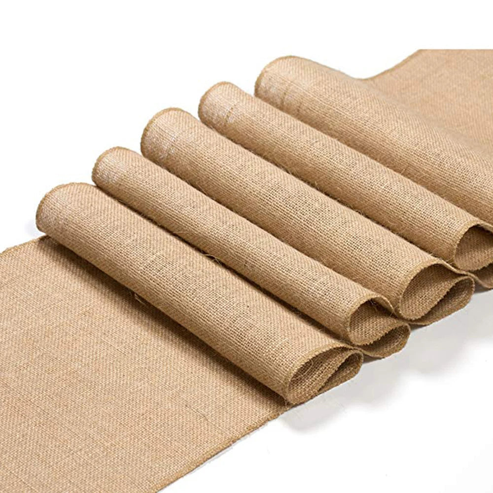 Vintage Burlap Hessian Table Runner Natural Jute  