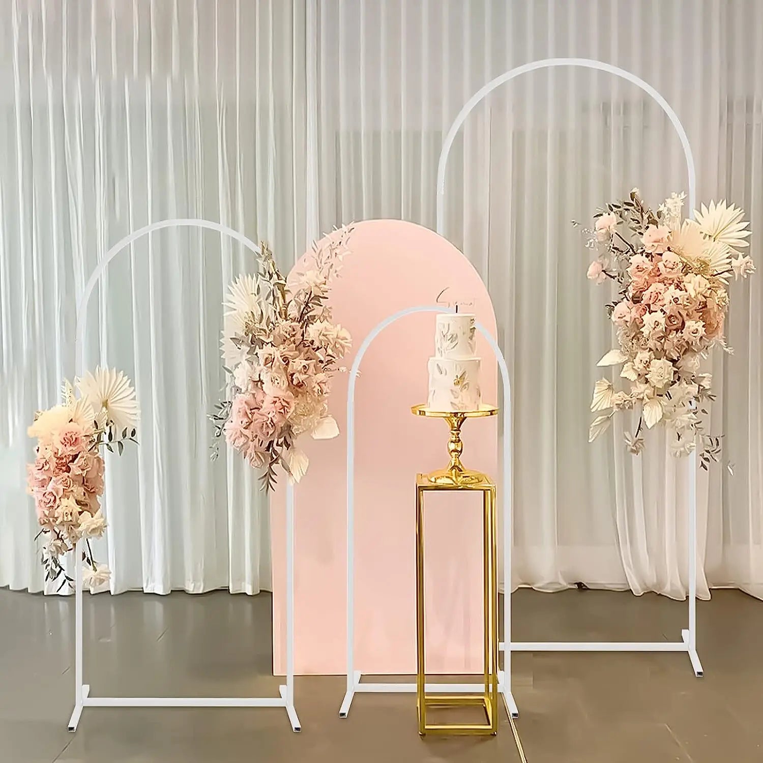 3pcs-set Metal Backdrop Stand Circle Arch  