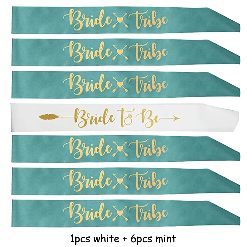 7/1Pcs Bride To Be Sash Wedding Decoration Bridal Shower Team Bride  