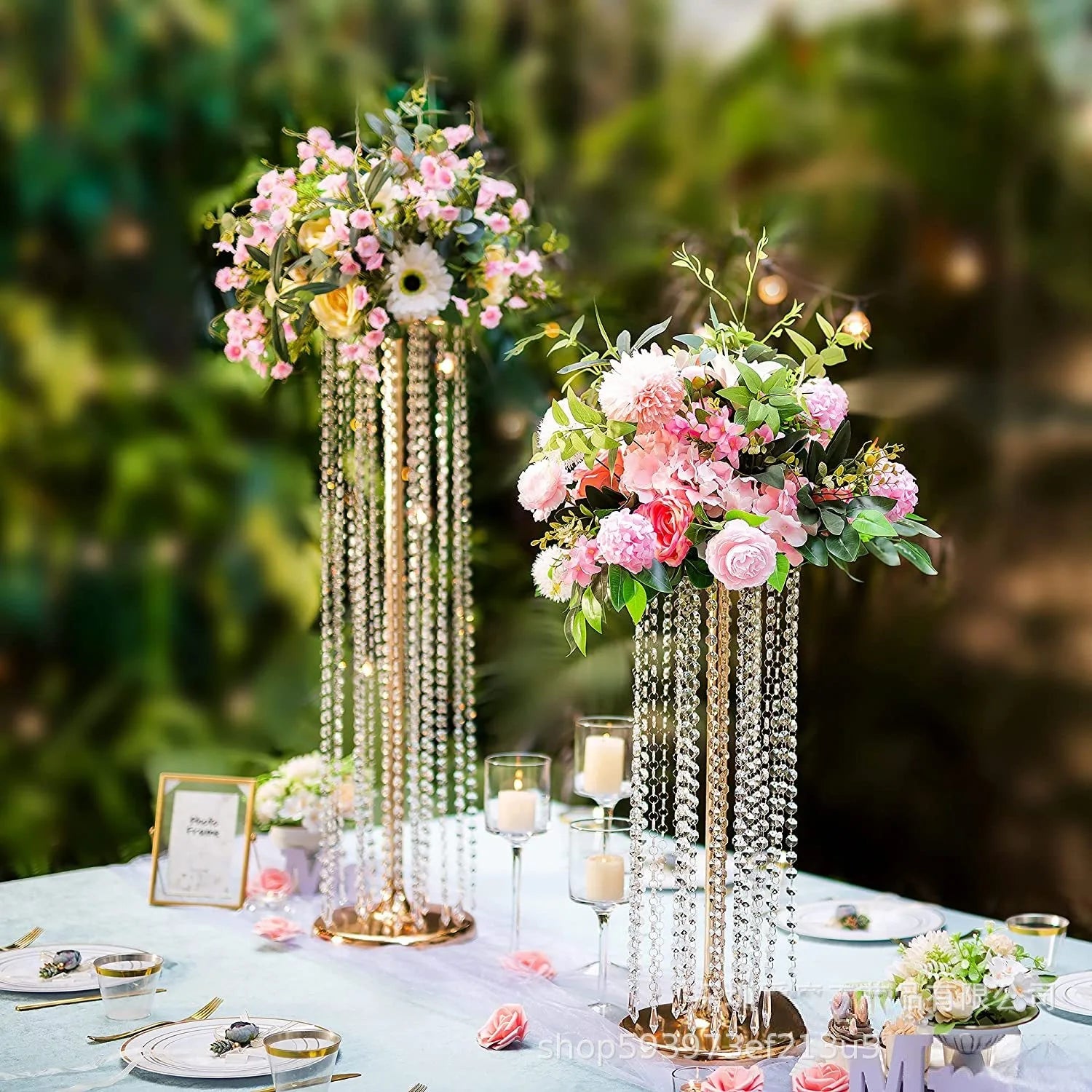 6pcs 110cm Crystal Wedding Road Lead Acrylic Centerpiece  