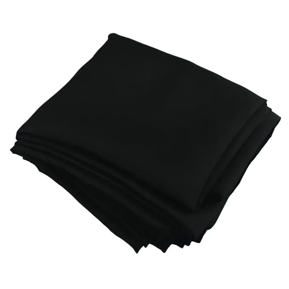 Black Elegant Satin Rectangle Tablecloth  