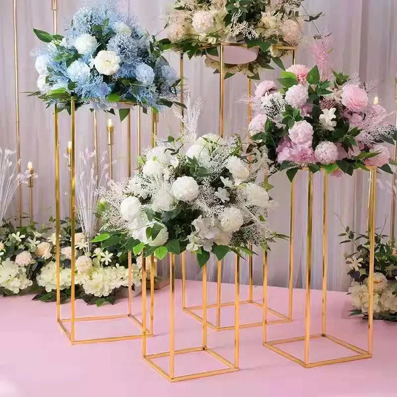 Metal Wedding Arch Frame Square Backdrop Stand  