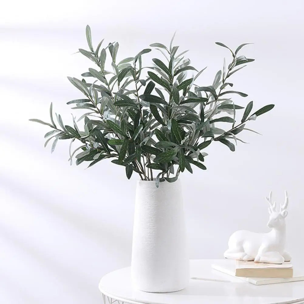 Artificial Green Leaf Olive Branch Simulation Olive  