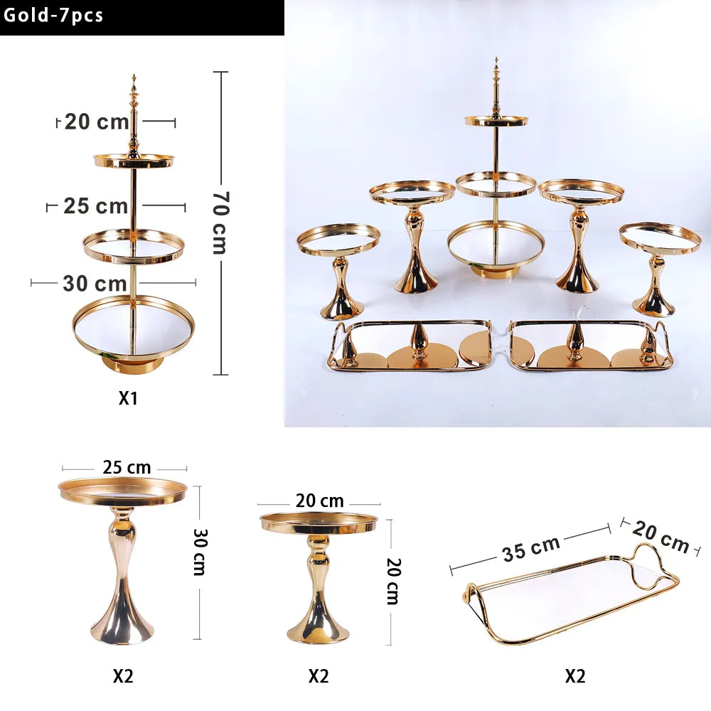 Metal Crystal Cake Stand Sets  