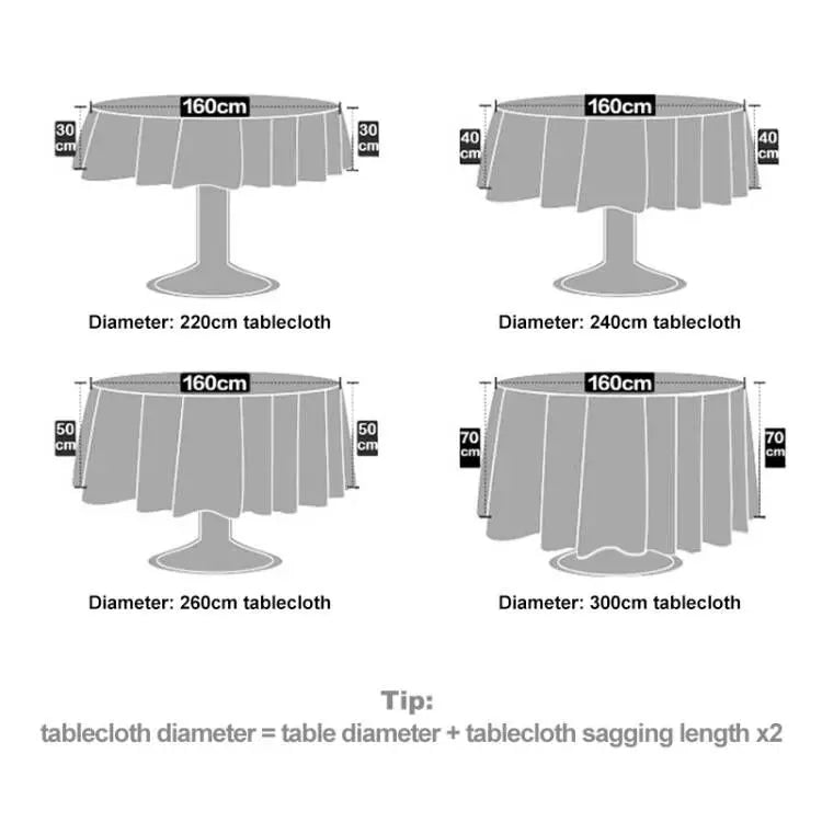 White Round/Rectangle Satin Tablecloth  