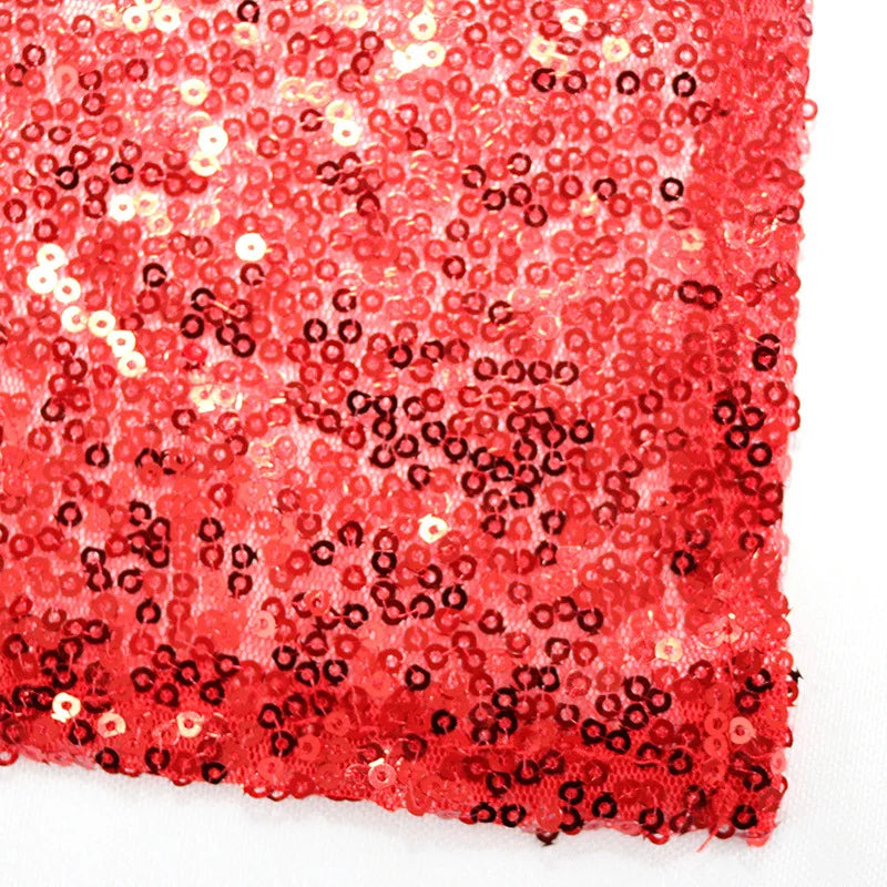 Red Round Sequin Tablecloth  