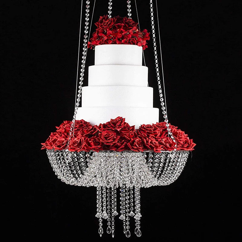 Wedding Cake Swing Crystal Suspended Cake Chandelier  